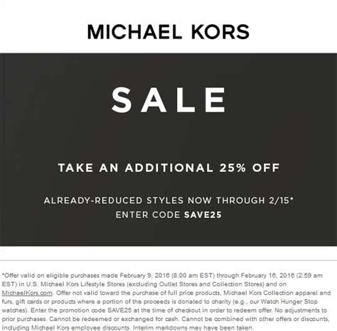 michael kors coupon promo code|michael kors 25 off code.